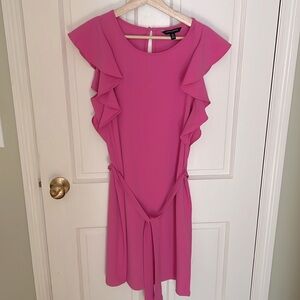 Banana Republic womens flutter sleeve belted dress